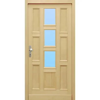 Vchodové dveře Truhlárna Vchodové dřevěné dveře DANA 1 (42mm) Rozměr dle ČSN: 80 / 197, Orientace Dveří: Levé