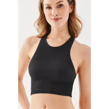 Top Gabriella Halter Rib Code 1203 - výprodej Barva: Černá, Velikost: S/M
