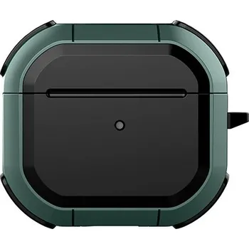 Pouzdro na mobilní telefon Odolný obal se zesílenými rohy pro AirPods 4 - tmavě zelený