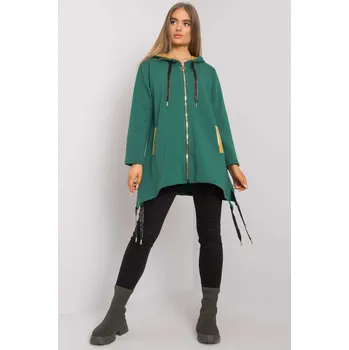 Dámské šaty RELEVANCE Mikinové šaty na zip s kapsami zelená Velikost: S/M