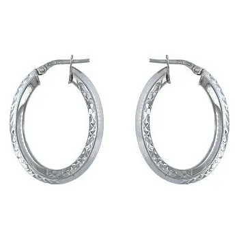 Náušnice Stříbrné náušnice ovály broušené