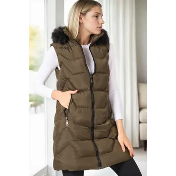 Pánská vesta Z6761 DEWBERRY WOMEN'S VEST-KHAKI-1 dewberry hnědá 3224099