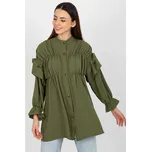 Och Bella Dámská košile s volánky khaki Velikost: M