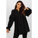 Och Bella Dámská košile s volánky černá Velikost: S