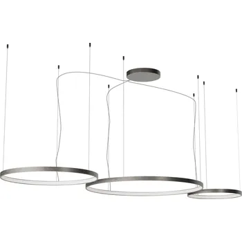 Redo Závěsné LED svítidlo ORION ø 500mm + 1000mm + 750mm, 176W Barva: Nikl, Stmívání, řízení: TRIAC