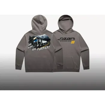 Pánská mikina Mikina s kapucí Lazer šedá- TRUCKING