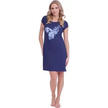 Dámská noční košile 66/A108 - dámská košile Fabio, L, tmavě modrá