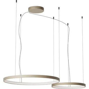 Redo Závěsné LED svítidlo ORION ø 500mm + 750mm, 98W Barva: Hnědá, Stmívání, řízení: TRIAC