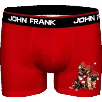 Boxerky JFBD40 - pánské boxerky John Frank, XL, červená