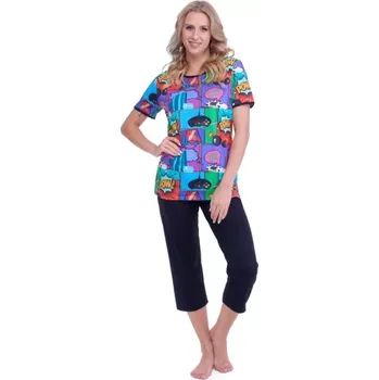 Dámské pyžamo 2571/73399 - dámské pyžamo Ruko, M, mix vzor