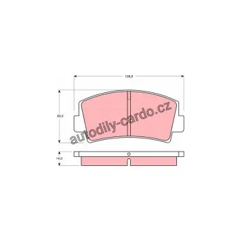 Brzdový systém Sada brzdových destiček TRW GDB139 - ISUZU, MAZDA RX 7 I