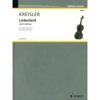 Fritz Kreisler: Liebesleid (noty na housle, klavír)