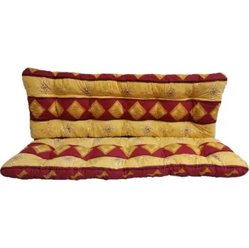 Příslušenství k houpačce Polstr a opěrka na zahradní houpačku - 140 cm - vínové koso