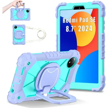 Pouzdro na tablet Outdoorový Obal Na Xiaomi Redmi Pad Se 8,7" Pro Děti Barva: Fialovo-Azurová