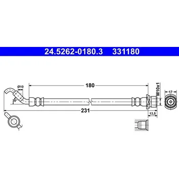 Brzdová hadice Brzdová hadice ATE 24.5262-0180.3