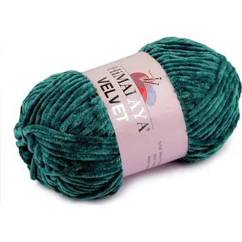 Příze Pletací žinylková příze Velvet 100 g - 10 (90048) zelená tmavá