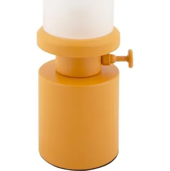 Lampička Present time Žlutá kovová nabíjecí stolní LED lampa Campy