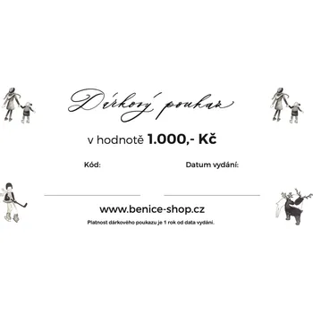 Dárkový potravinový koš Dárkový poukaz 1000 Kč Papírový