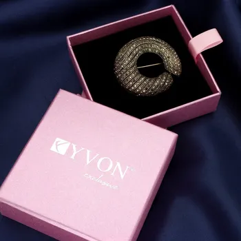 Brož Yvon Luxusní brož s vintage elegantním vzorem