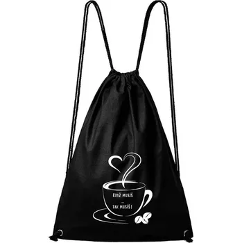 Městský batoh DOBRÝ TRIKO Bavlněný batoh s potiskem Když musíš Barva: Černá