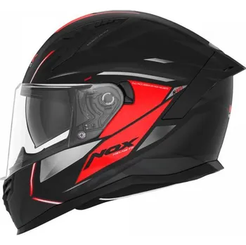 Helma na motorku Přilba N401 XENO, NOX (černá matná,červená)