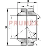 Durbal DGEG 45 ES-2RS (GEH 45 ES-2RS) kloubové ložisko ocel/ocel