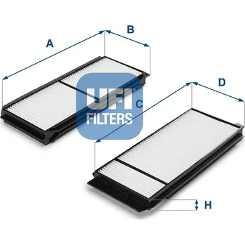 Ventilátor topení a klimatizace Filtr, vzduch v interiéru UFI 53.120.00