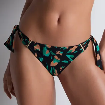 Dámské plavky Aubade - Feline energy plavkové kalhotky tanga green panther 38 4V26