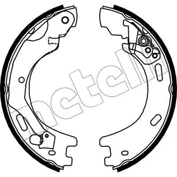 Brzdová čelist Sada brzdových čelistí, parkovací brzda METELLI 53-0376
