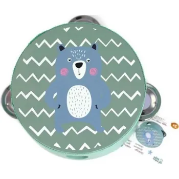 Hudební nástroj pro děti Dětská tamburína medvěd - modrá