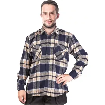 Pánská košile Reis KFLUX zimní flanelová košile blue