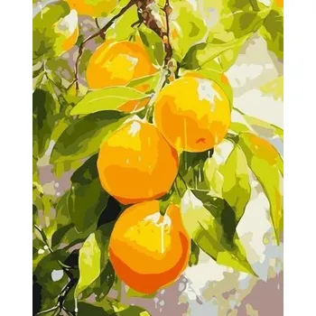 Set školních potřeb Malowanie po numerach - Soczyste cytryny 40x50cm