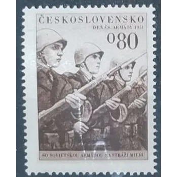 Poštovní známka Známka ČSR, 0,80 Kčs, Pof.615*