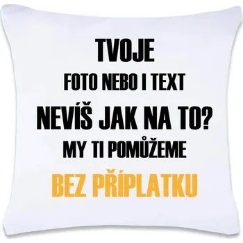 Dekorativní polštářek Super plecháček Dekorační polštář s potiskem vlastní motiv 40 x 40 cm Oboustranný tisk: NE