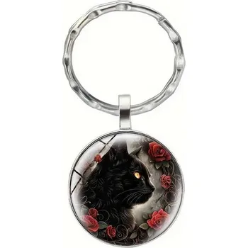 Přívěsek na klíče s kočkou