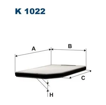 Ventilátor topení a klimatizace Filtr, vzduch v interiéru FILTRON K 1022