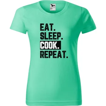 Dámské tričko DOBRÝ TRIKO Dámské tričko s potiskem Cook Barva: Mátová, Velikost: 2XL