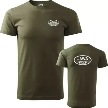 Pánské tričko Tričko JAWA 2T - khaki / 3XL / bílá