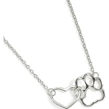 Náhrdelník Kočičí náhrdelník tlapka a srdíčko
