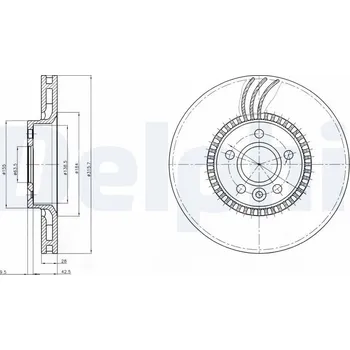 Brzdový kotouč Brzdový kotouč DELPHI BG3784