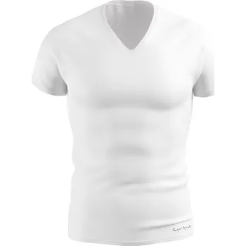 Pánské tričko Pánské funkční triko SLIM "V" krátký rukáv bílá Bamboo Ultra CLASSIC - Bílá / S