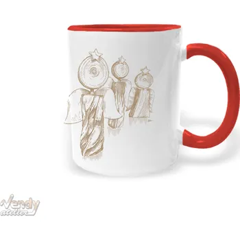 Hrnek - Andělé Barva: Červená