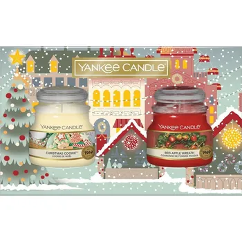 Svíčka Yankee Candle Classic 2024 dárková sada Christmas Cookie/Red Apple Wreath