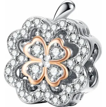 Přívěsek NUBIS® Stříbrný přívěšek korálek na náramek čtyřlístek - B0885