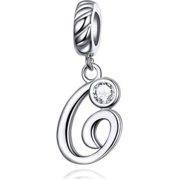 Přívěsek NUBIS® Stříbrný přívěšek korálek na náramek - písmeno G - B0352-G