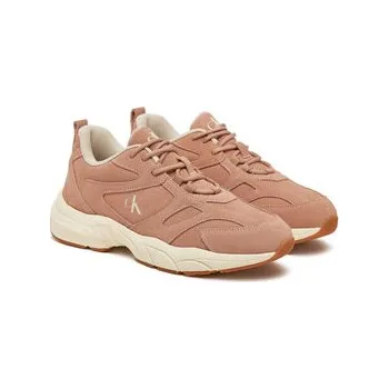 Dámská obuv Calvin Klein Jeans Sneakersy Retro Tennis Low Mg Mix Media Wn YW0YW01639 Růžová 37