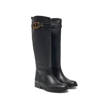 Dámské kozačky Kozačky ve vojenském stylu TWINSET 242TCP092 Černá 39