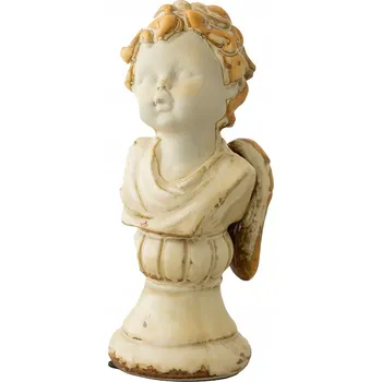 Vánoční dekorace VÁNOČNÍ FIGURKA VE TVARU ANDĚLA keramická béžová