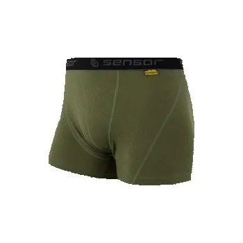 Pánská móda SENSOR MERINO DF pánské trenky safari L; Zelená trenky