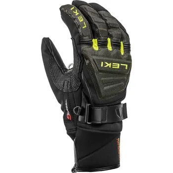 Módní doplněk Rukavice LEKI Race Coach C-Tech S, black-ice lemon - vel. 10.5 r.25